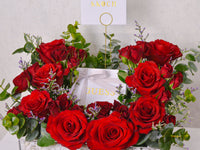 Scarlet Romance - Acrylic Tray Arrangement - KKOCH