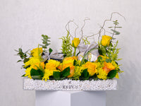 Sunlit Elegance - Acrylic Tray Arrangement - KKOCH