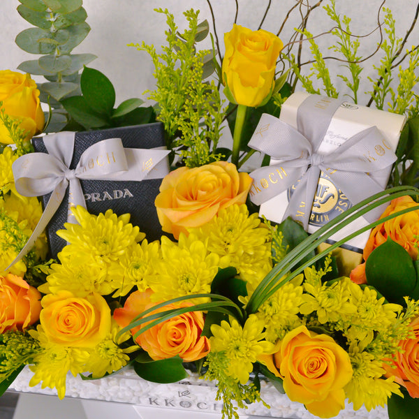 Sunlit Elegance - Acrylic Tray Arrangement - KKOCH