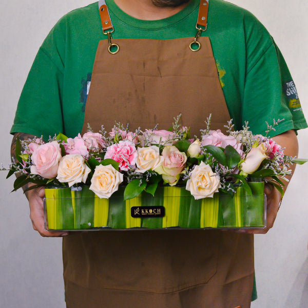 Blush Harmony Floral Tray
