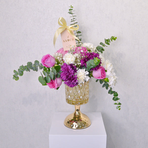 Golden Elegance | Glass Vase - KKOCH