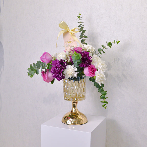 Golden Elegance | Glass Vase - KKOCH