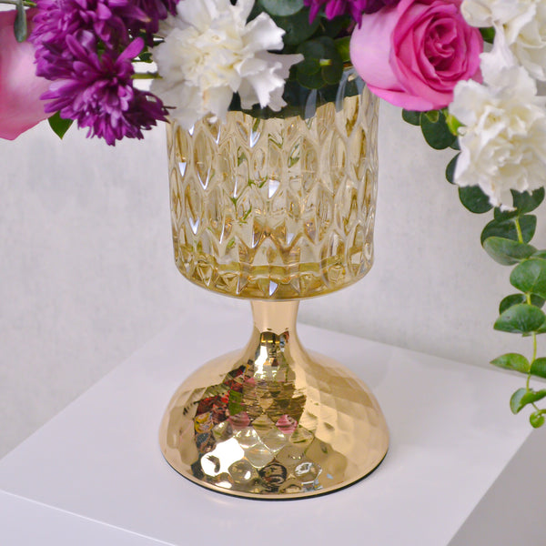 Golden Elegance | Glass Vase - KKOCH