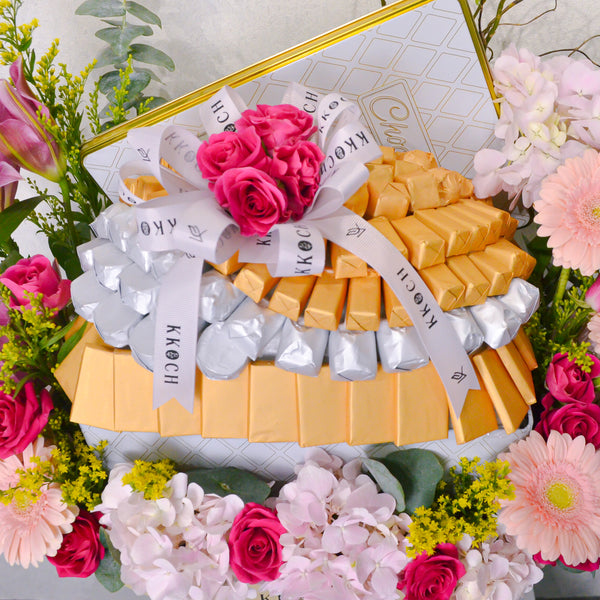 Luxe Blossom - Leather Tray Arrangement - KKOCH