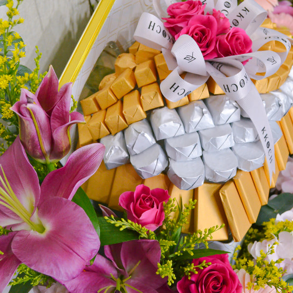 Luxe Blossom - Leather Tray Arrangement - KKOCH