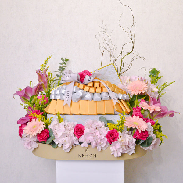 Luxe Blossom - Leather Tray Arrangement - KKOCH