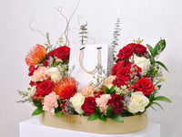 Crimson Sunrise - Leather Tray Arrangement - KKOCH