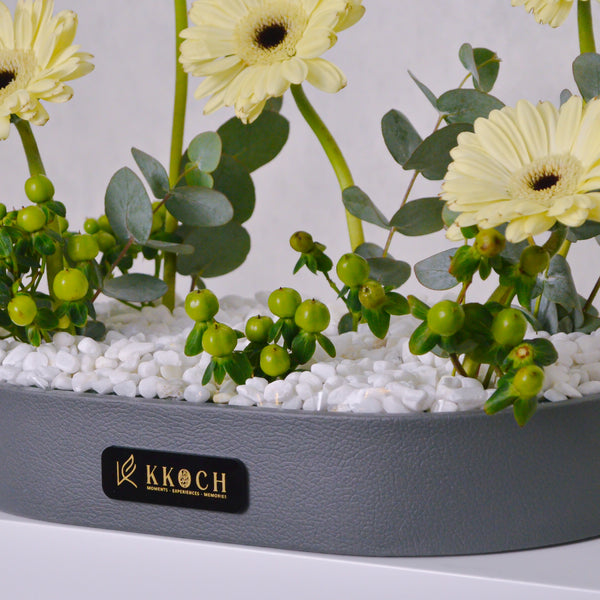 Golden Glow Gerbera Tray