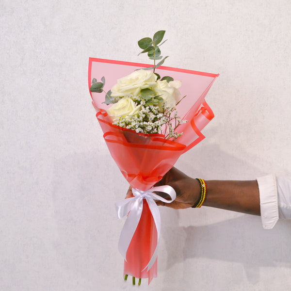 Crimson Whisper - Mini Hand Bouquet