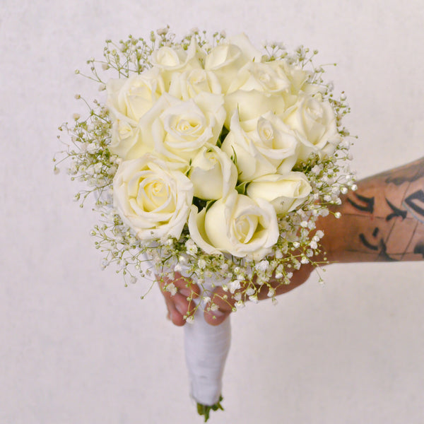 Wedding Bouquet - White Roses - KKOCH