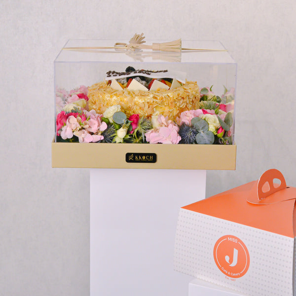 Fruit Cake | 1 Kg | Floral Arrangement