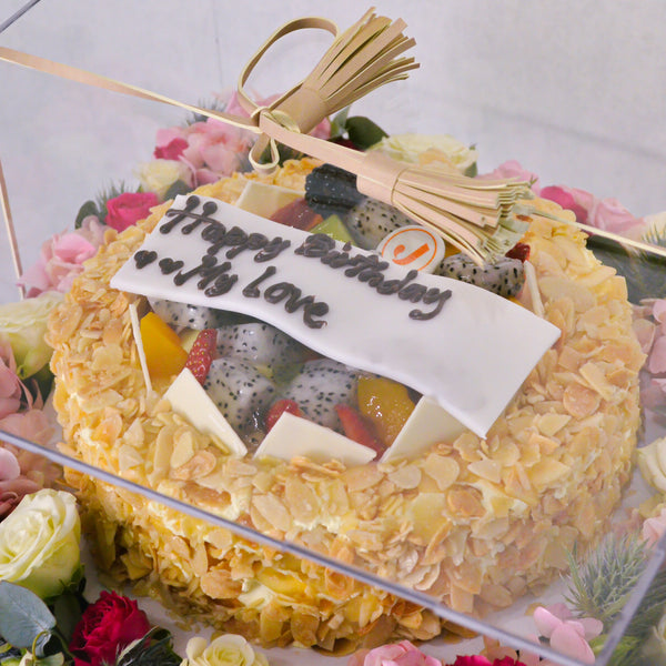 Fruit Cake | 1 Kg | Floral Arrangement