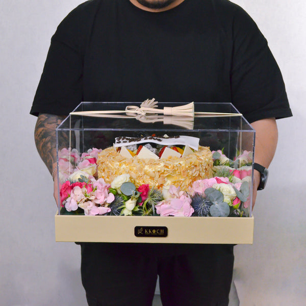 Fruit Cake | 1 Kg | Floral Arrangement